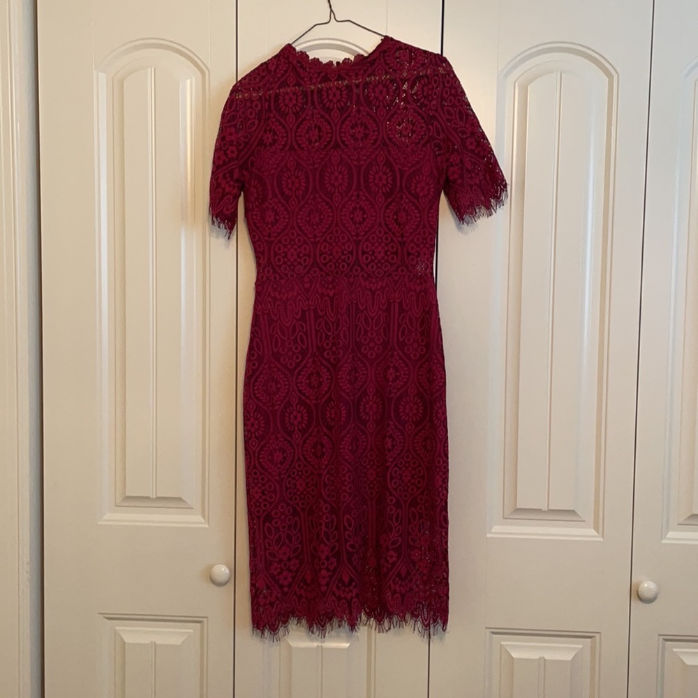 Lulu’s Remarkable Burgundy Lace Dress - Picture 9 of 11